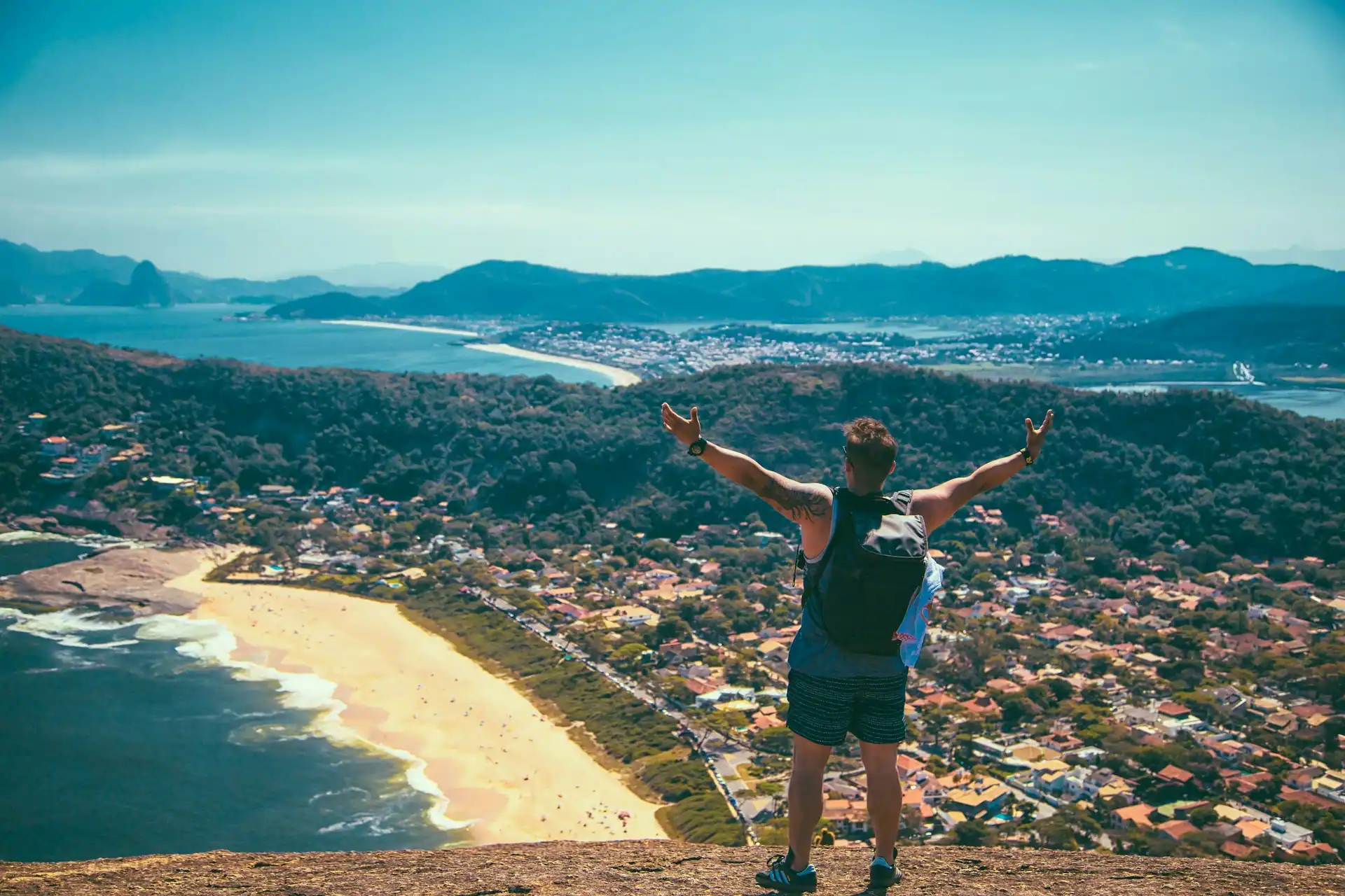 Solo traveller exploring a scenic coastal destination in India